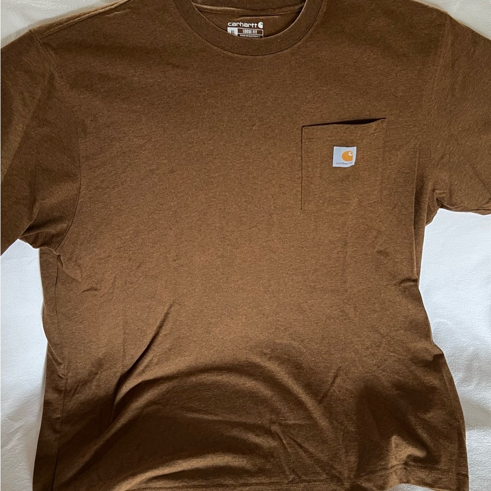 Carhartt Brown Short Sleeve Tee Classic Crew Neck